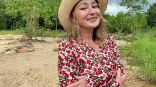 •WETLOOK• Alsu Bounty• walk along the river in a summer dress 