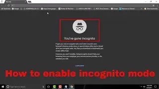 How to enable incognito mode in google chrome