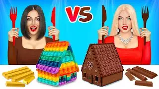 Thử Thách Đồ Ăn Sô Cô La VS Đồ Ăn Thực | Chỉ Ăn Sô Cô La & Cố Nhịn Cười Bởi RATATA POWER
