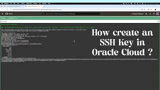 Create an SSH Key in Oracle Cloud 