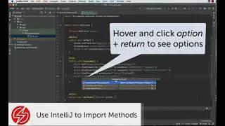 Importing Classes and Methods with IntelliJ