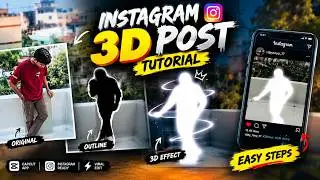 Instagram Viral 3D Moving Photo Edit 🔥 | 3D Post Tutorial Telugu | Instagram 3D Photo Effect