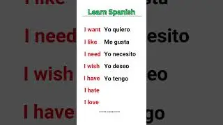 Learn Spanish - Some basic phrases! 