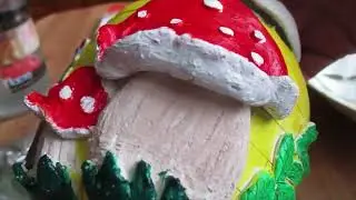 Сказочный домик из стеклянной банки /лепка крыши/ 