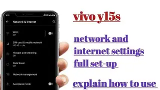Vivo y15s how to network and internet settings full set-up use.