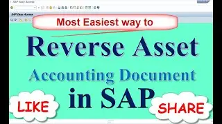 How to reverse Asset Accounting document in SAP