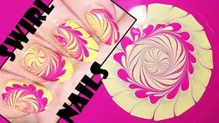 ULTIMATE swirl water marble nail art!!
