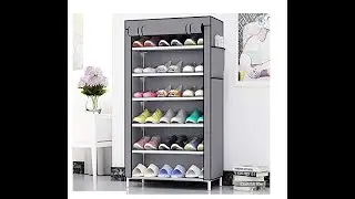 Unboxing & Setup of Multipurpose Portable Shoe Rack 6 Shelves Storage with Zippered Dustproof Cover