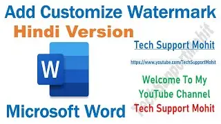 How To Add Customize Watermark on Microsoft Word File | Step by Step