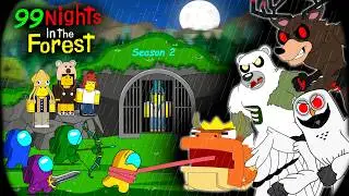 Among Us vs The 99 Night in the Forest Roblox Curse || ANIMATION