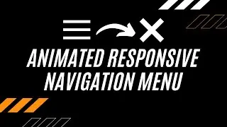 Animated Responsive Navigation Menu Using HTML, CSS & JavaScript