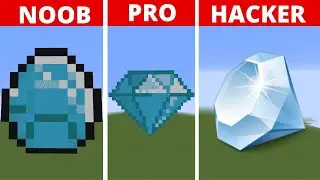 Pixel Art NOOB VS PRO VS HACKER Diamond in Minecraft