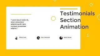 Section Testimonials with cool Animation CSS + JS  2019