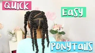 Lazy Day Ponytails #3 | Quick & Easy ▸ Little Girls Hairstyles