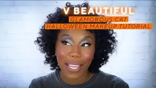 Glamorous Cat Halloween Makeup Tutorial | V Beautiful with Vanessa Herring
