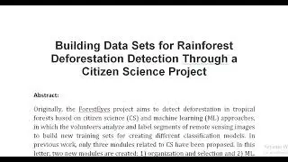 Building Data Sets for Rainforest Deforestation Detection Through a Citizen Science Project