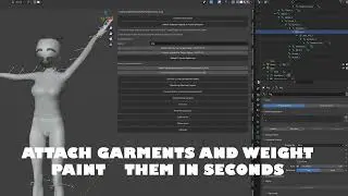 Blender. Weight Paint Clothes in SECONDS.