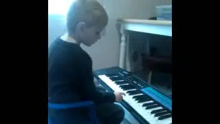 Evan Playing Keyboard