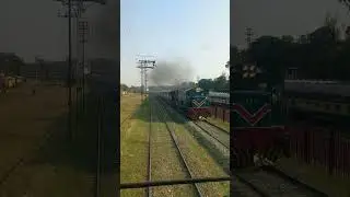 Old hitachi Locomotive Leading Rehman baba Express 47up leaving from Rawalpindi railway station #yts