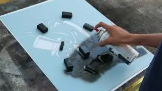 Spray Painted Fancy Sloth Stencil