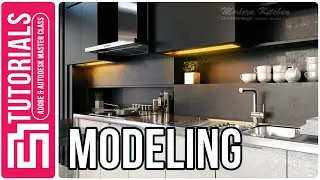 Kitchen design in 3ds max tutorial + Vray + photoshop Part1