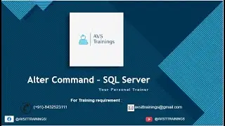 How to use alter command in SQL Server