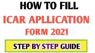 How to fill icar application form 2021 | icar 2021 online application form kaise bhare | 