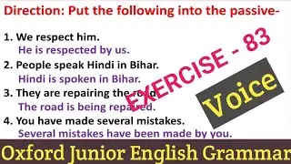 Oxford Junior English Grammar Exercise 83 | Voice | English Grammar |