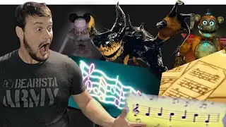 Playing CURSED music notation in INDIE HORROR GAMES! (Fnaf, Amanda the Adventurer, Bendy)