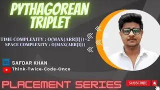 Pythagorean_Triplet|Array|Java|GFG|PlacementPreparationSeries|FullExplanationWithCode|Safdar_Khan|