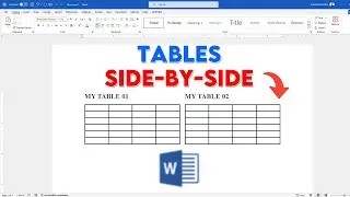 How To Put Tables Side By Side In Word | Two Tables Side By Side in Word