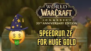The BEST Pre-60 Gold Farm | HUGE GOLD PER HOUR | ZF Solo Speedrun | WoW Classic Fresh Gold Making