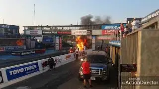 Bob Hawkins fire burnout 2018 slow mo