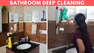 How to Deep Clean Bathroom | Tiles, Floor, Grouts, Faucets, Hard Water Stains & Everything
