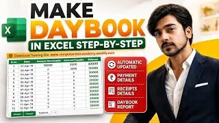 How to Create Day Book Report in Excel in hindi step by step | Receipts & Payment Voucher in Excel