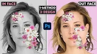Flower Face Effect Photo Manipulation - Photoshop tutorial