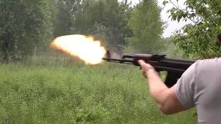 АКМС СХ охолощенный стрельба