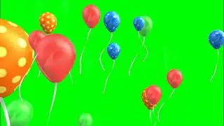#10 | BirthDay Balloons Green Screen | T G S A