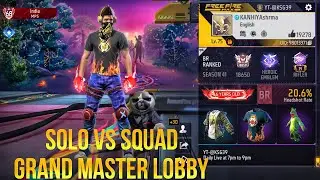 SOLO VS SQUAD hard grand master lobby full match survival Garena Free Fire| KANHIYA SHARMA GAMING