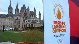 La Flamme Olympique à Caen (Normandie)