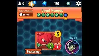 Event Rumpus !!! Daily Event August 24th 2020 Plants vs Zombies Heroes