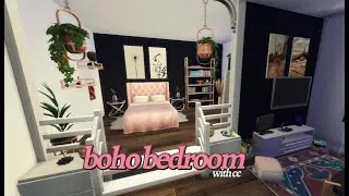 Large BOHO Bedroom | Sims 4 Speed Build (Some CC)