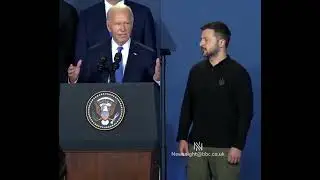 Watch Zelensky's reaction as Biden calls him Putin #new