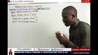 DOUBLE TAXATION RELIEF - CPA ADVANCED TAXATION