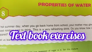 Ls 8 Properties of water text book exercises 