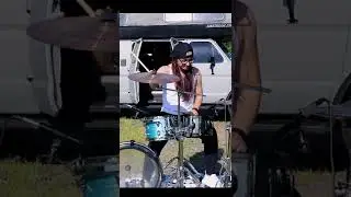 Travel Drum Setup😏 #vanlife #vanmusicstudio