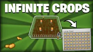 1.18 AUTOMATIC CROP FARM TUTORIAL IN MINECRAFT BEDROCK (MCPE, XBOX, PS, SWITCH, PC)