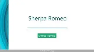 Introduction to Sherpa Romeo