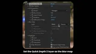 How to add bokeh in post with Quick Depth 2@aescripts