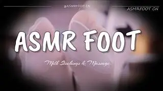 [ASMR FOOT] White Pantyhose Feet Caress Your Face & Ear Massage👂